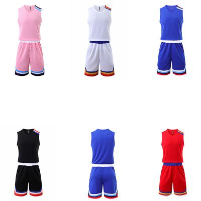 China Customized Custom Men's Basketball Training Uniform Wear Breathable Tank Top Basketball Sets Club Basketball Clothing Kits for sale