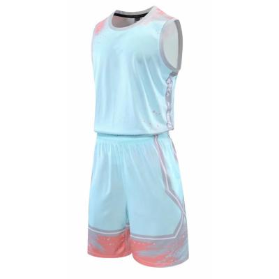 China Wholesale Antibacterial Custom Number Kids Name Basketball Tank Top Basketball Uniforms Reversible Set and Adult College Basketball Tank Tops for sale