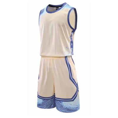 China Wholesale Antibacterial Basketball Uniforms Factory Price Custom Reversible Men's Mesh Team Basketball Jersey for sale