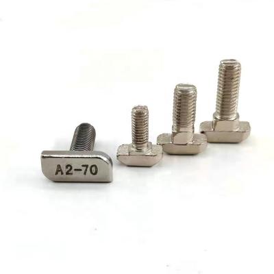 China Heavy Industry 40 Series T-bolt Extrusion Accessories A2-70 T-bolt Screw Bolts Drop Bolts Aluminum Hardware Fasteners for sale