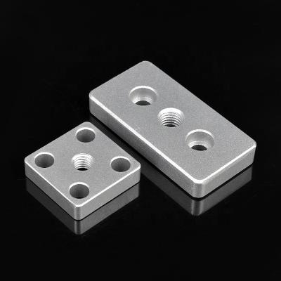 China Anti Rust Alu Dull Polish Plate 40*40 End Connector Die Casting Aluminum Die Casting End Connection Plate Joint End Connector for sale