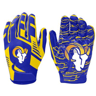 China Silicone Design Grip Receivers Gloves Best American Football Sticky Cool Gloves for sale