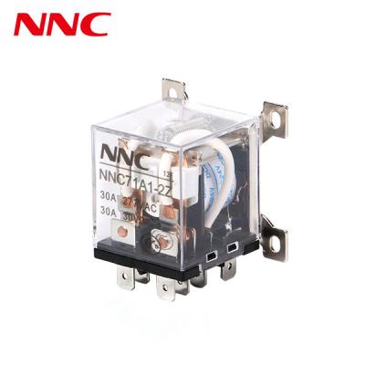 China NNC Clion high relay CE 30A transparent power relay dc 12v NNC71A1-2Z(IQX-12F) with 8 pins en venta