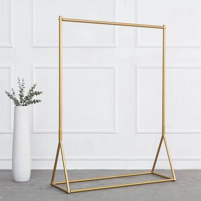 China Modern Modern Garment Shop Dress Display Rack Iron Floor Type Wedding Dress Shelf Clothes Hanger Clothes Rack Garment Rack Coat Hanger for sale