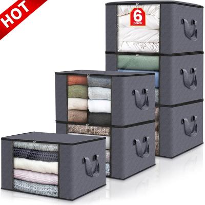 China Sustainable High Quality Most Popular Storage Boxes Clothes Storage Bag Fabric Storage Boxes for sale