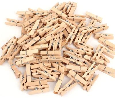 China Bathroom New Product Hot Sale Mini Wooden Peg Small Photo Wood Clip Natural Wood Clothes Pin for sale