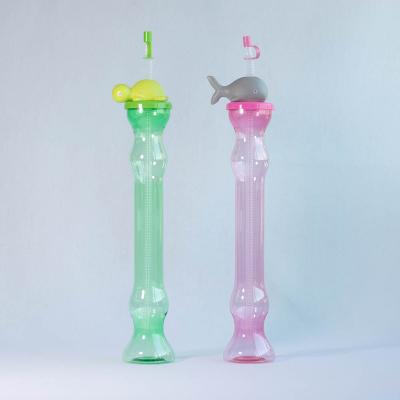 China Sustainable Hot Sale Slush Yard Cup Plastic Slush Cup Long Smoothie Cup for sale