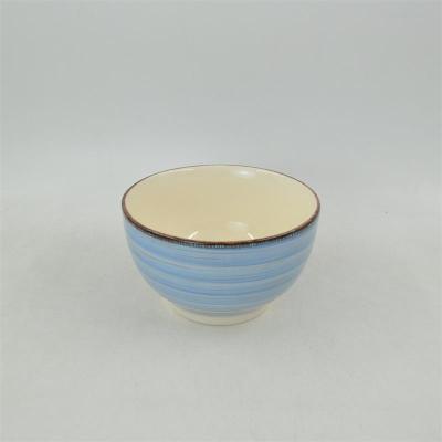 China Hot Selling Sustainable Stoneware Hand Painted Ceramic Tableware Bowls Handmade Bowls for sale