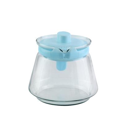 China Viable Custom Decoration Plastic Lid And Handle Glass Water Jug 600ml for sale