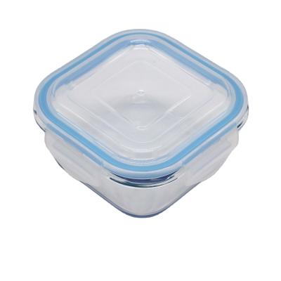 China Sustainable High Quality Durable Using Various High Borosilicate Glass With Lid 310ml PP Glass Food Storage Container for sale