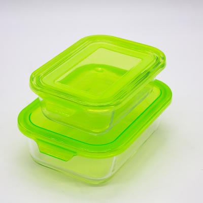 China Sustainable Appropriate Price Square 310ml Top Quality Glass Storage Containers With Lids for sale