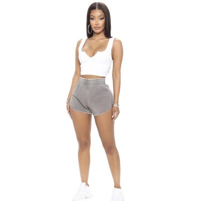 China Wholesale Custom Logo High Waist With Drawstring Women's Summer Sweater Custom Shorts Cotton Gym Shorts Anti-Wrinkle Shorts for sale