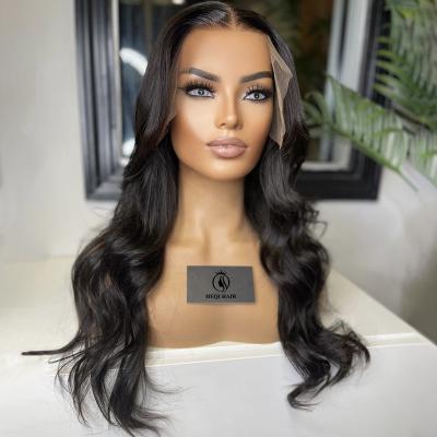 China Hot Selling Wave Lace Wigs Natural Transparent Swiss Front Wig Human Hair Extensions Full HD Glueless Lace Wig Brands Custom Logo for sale