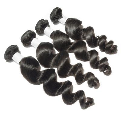 China Unprocessed LOOSE WAVE 100% Virgin Deep Wave Hair Extension Bundle Mink Brazilian Hair Bundles Double Drawn Loose Deep Wave 100% In Stock Bulk for sale