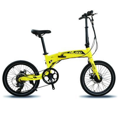 China New 20 Inch Mid Drive Standard Electric Folding Ebike JOYKIE HILAND Foldable Electric Bike With Bafang Motor for sale