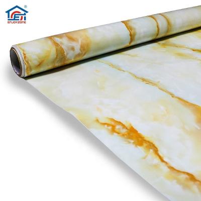 China Modern PVC Self Adhesive Marble Stickers Waterproof Heat Resistant Kitchen Countertops Table Furniture Cupboard Wallpaper for sale