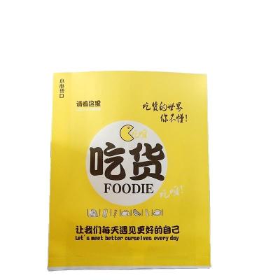 China Customized Disposable LOGO Paper Packing Glassine Waxed Paper Bags French Fries Fried Chicken Paper Bags for sale