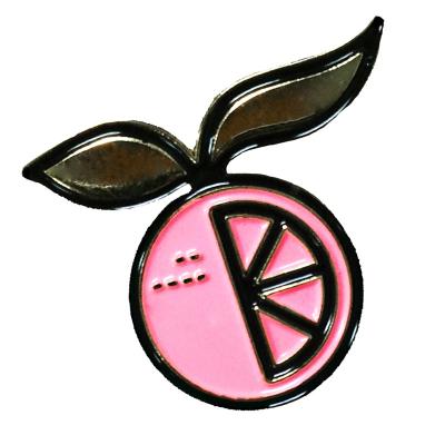 China Custom Fashion New Style Europe Style Cartoon Lapel Pin Badge Pink Orange For Backpack for sale