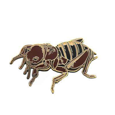 China Europe Manufacturer Custom Logo Hard Enamel Insect Lapel Pin Decoration Brooch Lapel Pins for sale