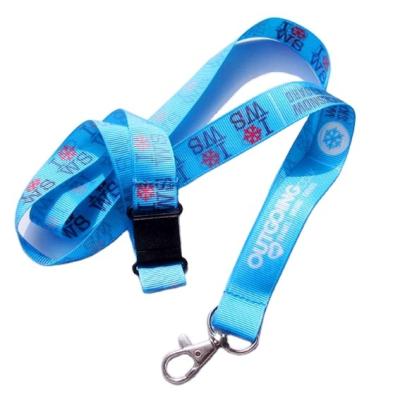 China Custom Printing High Quality Sublimation Printed Polyester Lanyard Eco-friendly Heat Transfer for sale