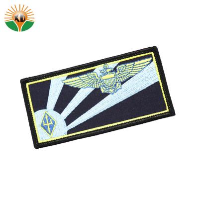 China new product 3D patches rectangle shape embroidery for clothing for sale