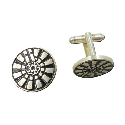 China ALLOY Factory Price Personalized Round Gunmetal Groomsmen Gifts, Engraved, Gift For Men, Personalized Cuff Link for sale