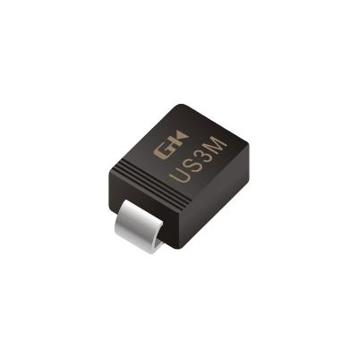 China Power supply; US3MB SMB 3A 50v-1000v lightweight high frequency rectifier diode US3AB US3BB US3DB US3EB US3GB US3JB US3KB US3MB for sale