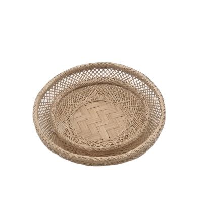 China Sustainable Wholesale Retro No Restaurant Skeleton School Wooden Gifts Weaving Bamboo Basket for sale