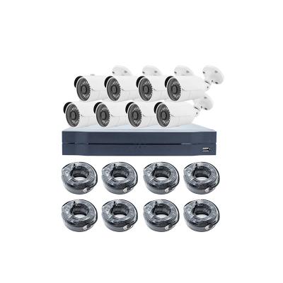 China PAN-TILT CCTV IP66 Recorder 8pcs HD outdoor waterproof home surveillance cameras with night vision, easy remote access, H.265 dvr kits for sale