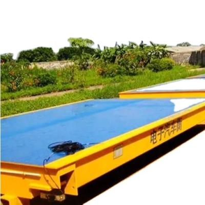 China Q235 China Steel 80 Ton Electronic Truck Platform Scales 3x 9m Weigh Bridge Scale for sale