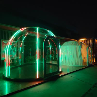 China LINGQI Hotel Transparent Quick Build White Dome Windproof Durable for sale