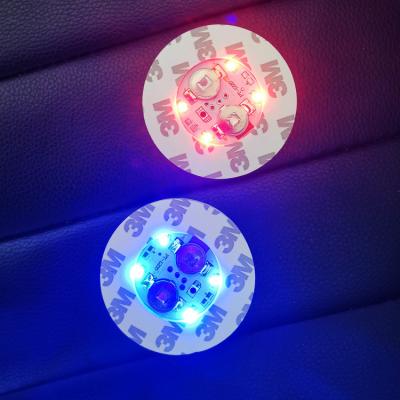 China Light Party Voice Control Bottle Sticker Sound Activated LED Wine Coaster for sale