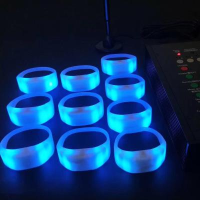 China Great Gift Concert Customized Remote Controlled LED Wristbands Radio LED Wristbands for sale