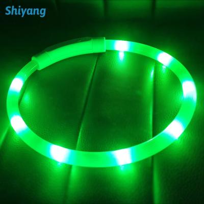 China Wholesale DETACHED Rechargeable LED Collar Light Up USB Charging LED Dog Collar for sale