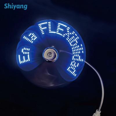 China Wedding Gift Metal Plated Return To Guests Glow Words USB Custom Windmill Led Mini Message Fan for sale