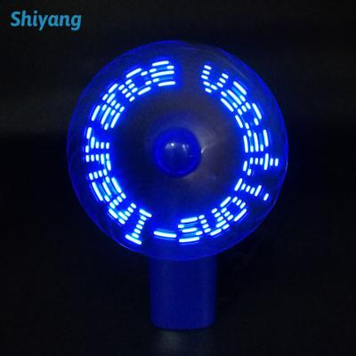 China Portable Handheld Mini Led Message Fan Wedding Party Supplies Custom Text Mini Fan and Portable for sale