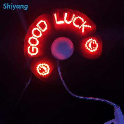 China Programmable Message LED Display Self Program LED Slogan USB Programmable Customs Fan Lead DIY for sale