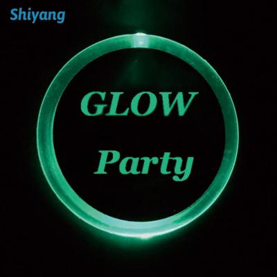 China LED New Year Party Light Supplies Flashing Custom Printing LOGO LED Pin And LED Badge for sale