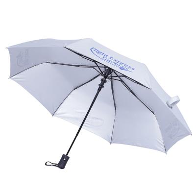 China Three Times Semi-automatic UV Coating Semi-automatic Digital Logo Pattern Compact Umbrella 3 Times Protective Printing for sale