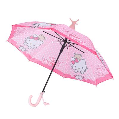 China Kid Umbrella Kid Cartoon Rain No Drip Umbrella With Plastic Cover for sale