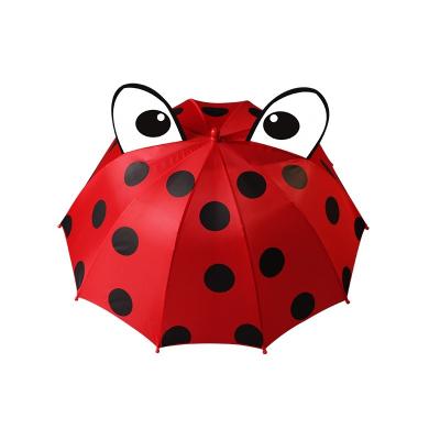 China Straight Transparent Umbrella Cute Child Umbrella With 3D Animal Character Cartoon for sale