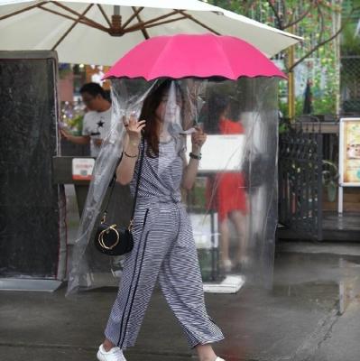 China High Quality Three Fold Umbrellas Special Full Body Three Fold Umbrella With Total Poe Rain Fabric for sale