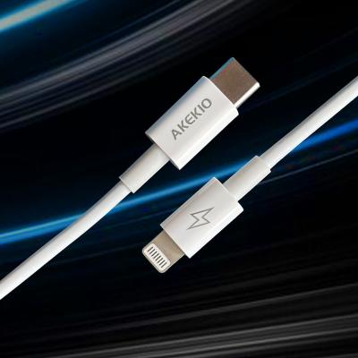 China AKEKIO Player Factory Price PD3.0 20W Direct Fast Charging Phone Charger Cable Direct Fast Charging MP3/MP4 IP To Type C For Iphone For Mac for sale