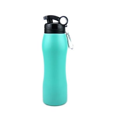 China Viable Custom Flask Wholesale With Carabiner Single Layer Stainless Steel Water Bottle for sale