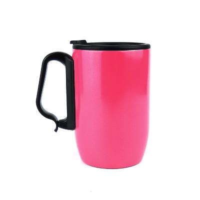 China 12oz 14oz Travel Tumbler Cup Insulated Sustainable Double Walled Coffee Mug with Bpa Free Handle and Lid for sale