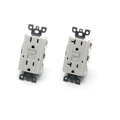 China GFCI USA gfci receptacle 20a 125v standard duplex receptacle residential / general purpose electrical outlet receptacles for sale