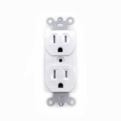 China Residential / General Purpose Duplex NEMA5-15 US Standard Receptacle 15A 125V AC With Tamper Resistant Wall Outlet for sale