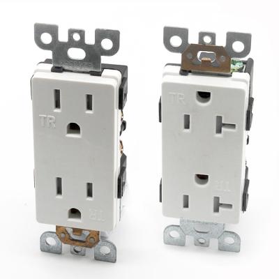 China Hospital USA Listed Wall Outlet 15amp 20a 125v Decorums Duplex Electrical Outlet for sale