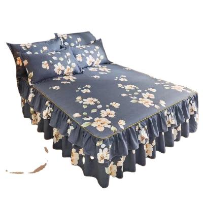 China Korea Wholesale Double Edged Bedspread No Pilling No Fade No Shrinkage Bed Skirt Set For Bed Room. for sale