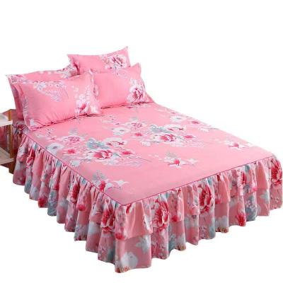 China Modern hot sale microsand bed skirt, mattress cover, two-sided bed skirt five-piece set for bed room. for sale